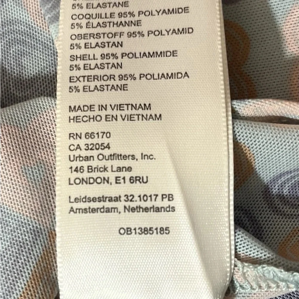 Free People Size XS Mesh Sheer Top Button Front Heart Print Stretch NWOT - Picture 7 of 9